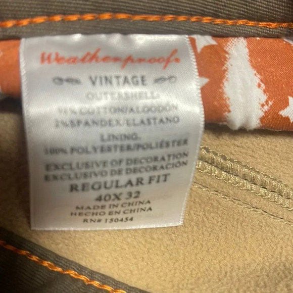 Weatherproof Vintage Men’s Fleece Lined Pant - Green #17 - Picture 11 of 11